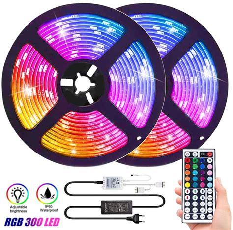 Led Strip Lights, 32.8ft Color Changing Light Strip Kit with Remote and ...