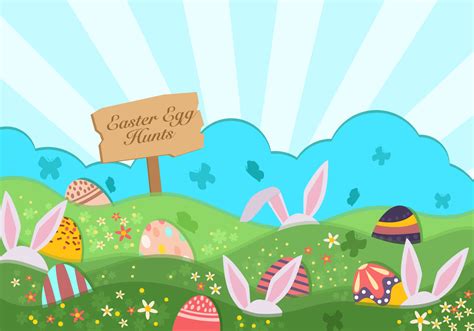 Easter Egg Hunt Background 146485 Vector Art at Vecteezy