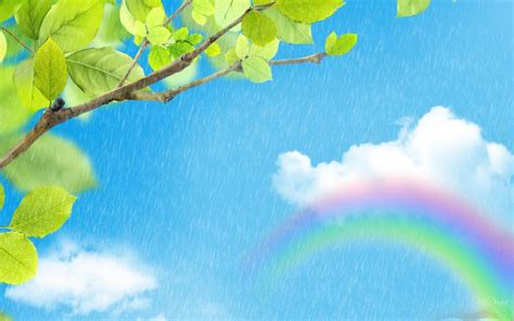 HD Rainbow Rain Wallpaper | Download Free - 76201