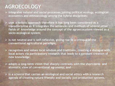 Agroecology: Principles and Practices