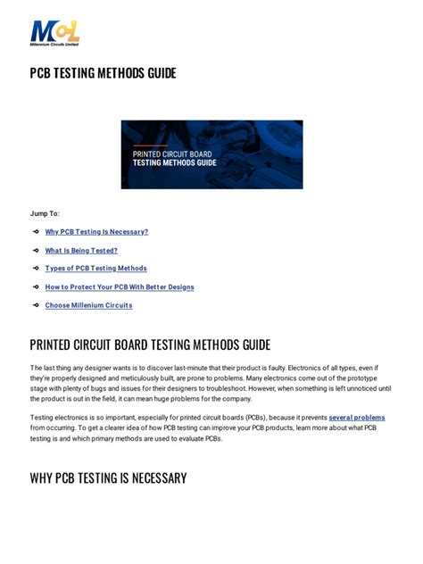 12 - PCB Testing Methods Guide - PCB Testing Methods Types | PDF ...