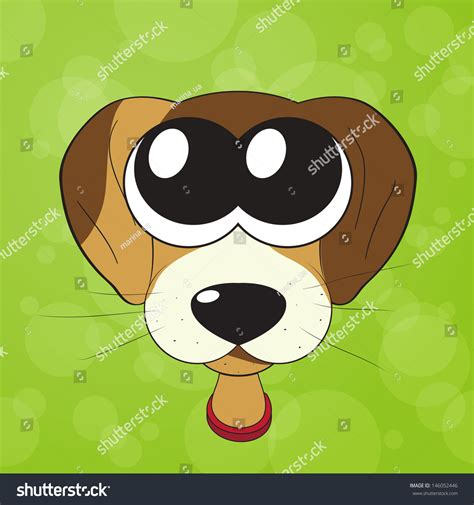 Cartoon Cute Puppy Dog Big Eyes Stock Vector (Royalty Free) 146052446 ...