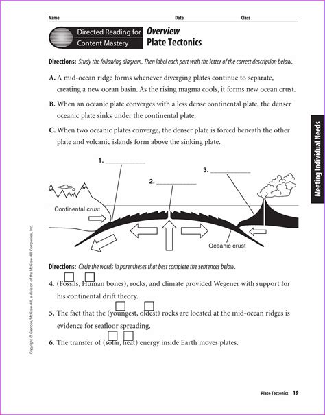 Theory Of Plate Tectonics Worksheet Pdf Worksheet : Resume Examples