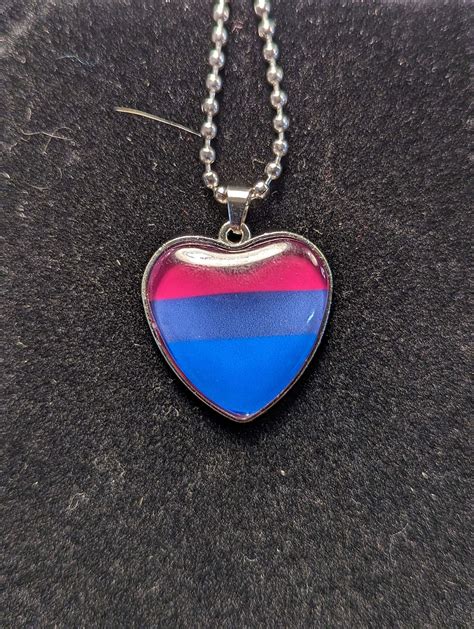 Bi Heart Necklace | Goldfields Pride