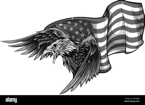 Bald eagle flag tattoo hi-res stock photography and images - Alamy