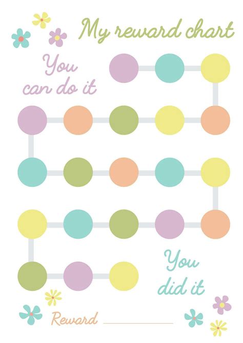 Pastel reward chart. Printable chore chart for girl. Toddler routine ...