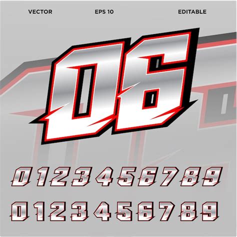 Premium Vector | Racing number effect design templates vector editable