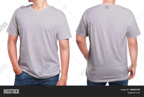 Grey T-shirt Mock Image & Photo (Free Trial) | Bigstock