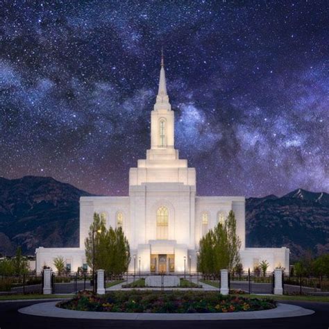 Orem Temple and Timpanogos Sunset - LDS Temple Pictures