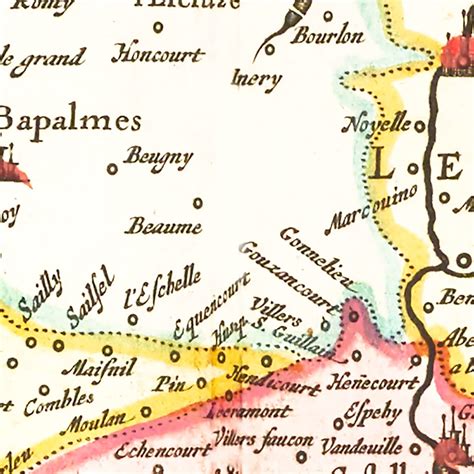 Vintage Map of Picardy, France 1665 by Ted's Vintage Art