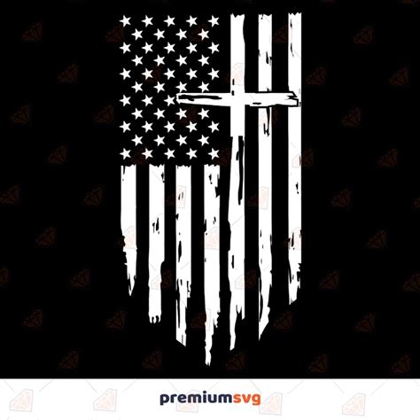 American Cross Flag SVG | Independence Day SVG Vector File | PremiumSVG