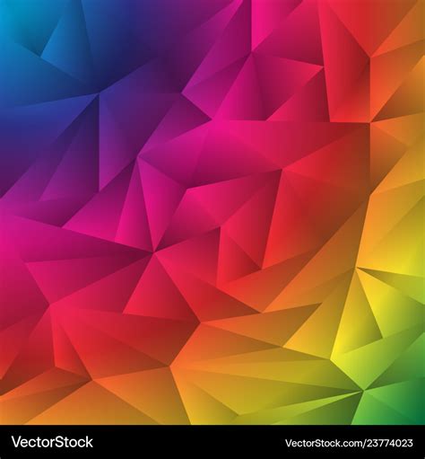 Abstract multicolor geometric rumpled triangles Vector Image