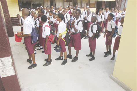 Queenstown Secondary School first formers - Stabroek News