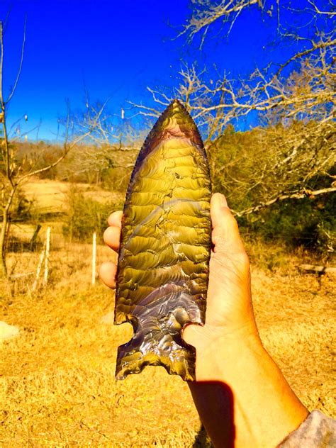 Rainbow Obsidian Spear Point | Arrowheads Artifacts