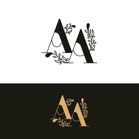 handdrawn wedding monogram AA logo 25779595 Vector Art at Vecteezy