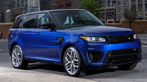 Range Rover Sport SVR (US-Spec) | 2015MY Estoril Blue | Front