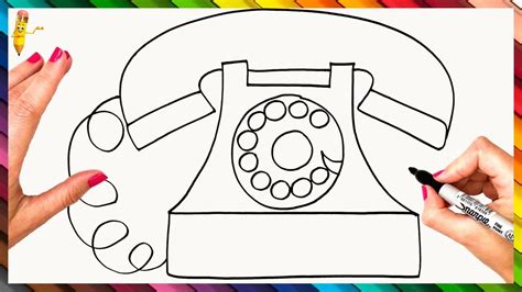 How To Draw A Telephone