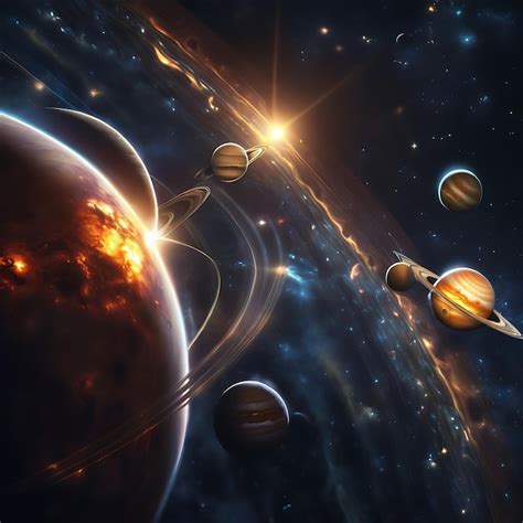 Premium Photo | Planets of the solar system wallpaper