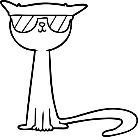 cartoon cool cat 12539357 Vector Art at Vecteezy