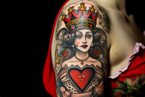 Queen Of Hearts Tattoo Meaning and Symbolism: Fully Decoded ...