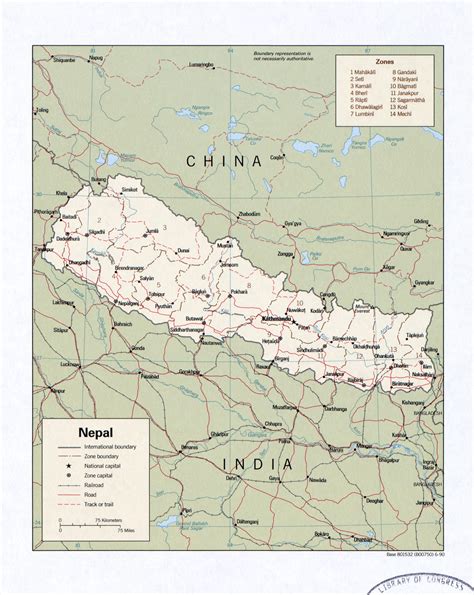 Large detailed political and administrative map of Nepal with roads ...