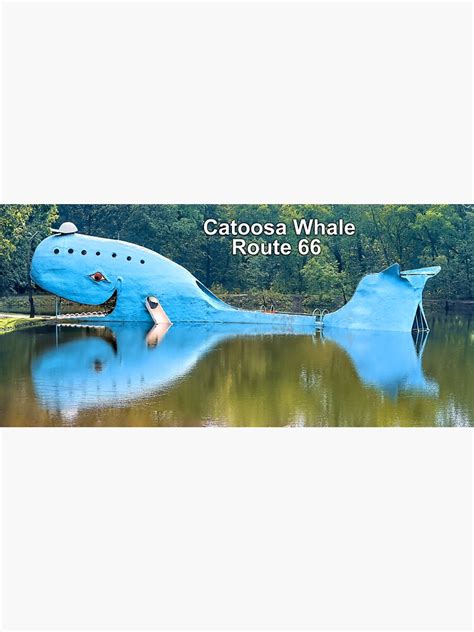 "Route 66 Catoosa Whale - Big Blue Whale" Sticker by WarrenPHarris ...