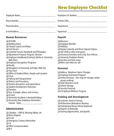 FREE 26+ Onboarding Checklist Templates in MS Word | Excel | PDF ...