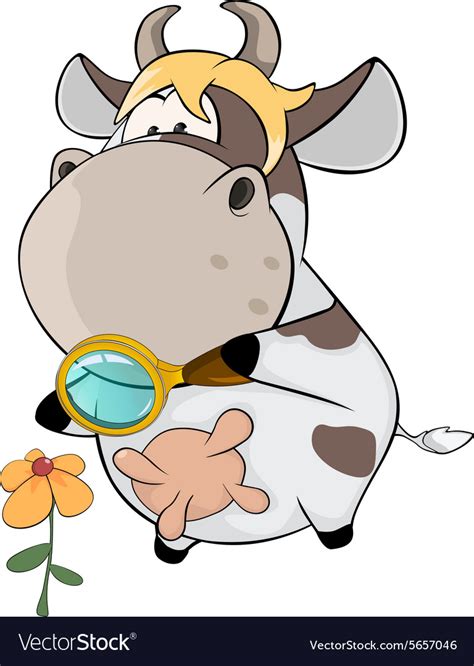 Small cow cartoon Royalty Free Vector Image - VectorStock