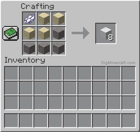 How to make White Concrete Powder in Minecraft