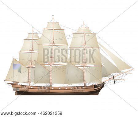 Frigate Sails. Ship Vector & Photo (Free Trial) | Bigstock