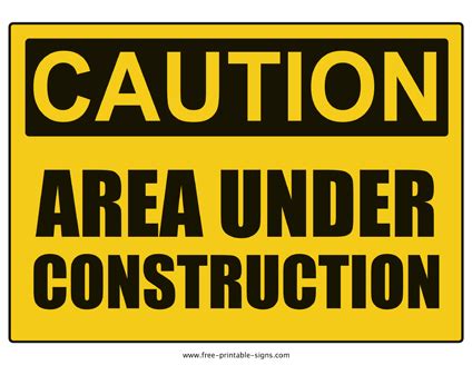 Printable Caution Under Construction Sign – Free Printable Signs