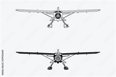 Volcanic Air-Floatplane, Jetboat, classic plane illustration vector art ...