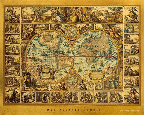 Antique World Map Wallpaper - WallpaperSafari