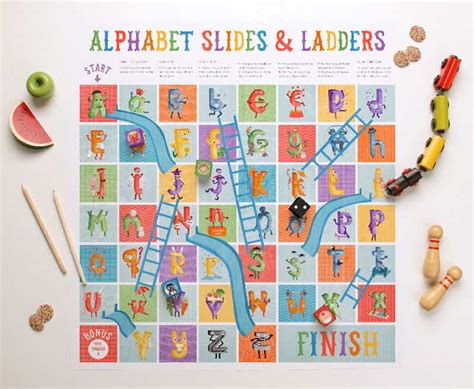 hello, Wonderful - ALPHABET SLIDES AND LADDERS FREE PRINTABLE GAME