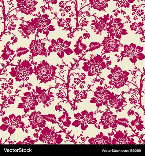 Floral wallpaper pattern Royalty Free Vector Image