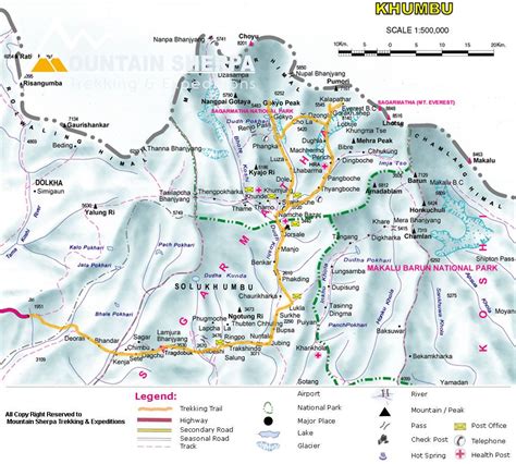 Everest Base Camp Trek Map | Printable Templates Free