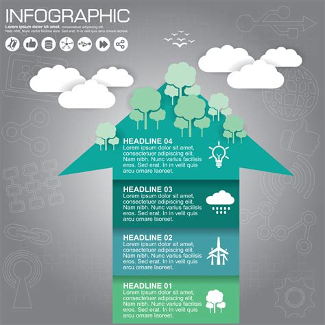 Nature infographics design templates set, vector eps10 illustration ...