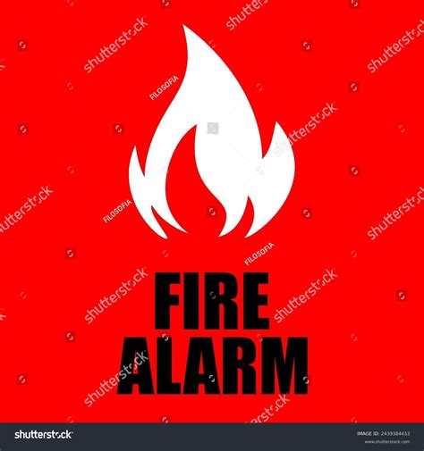 Fire Alarm Icon Logo Vector Stock Vector (Royalty Free) 2439384433 ...