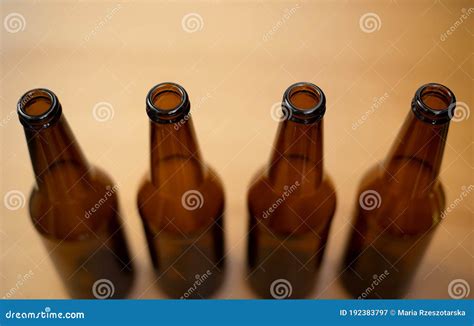 Empty beer bottles. stock image. Image of fresh, bottle - 192383797