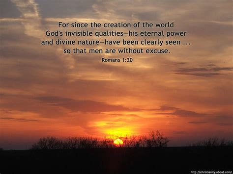 Romans 1:20 - God’s Invisible Qualities Wallpaper - Christian ...