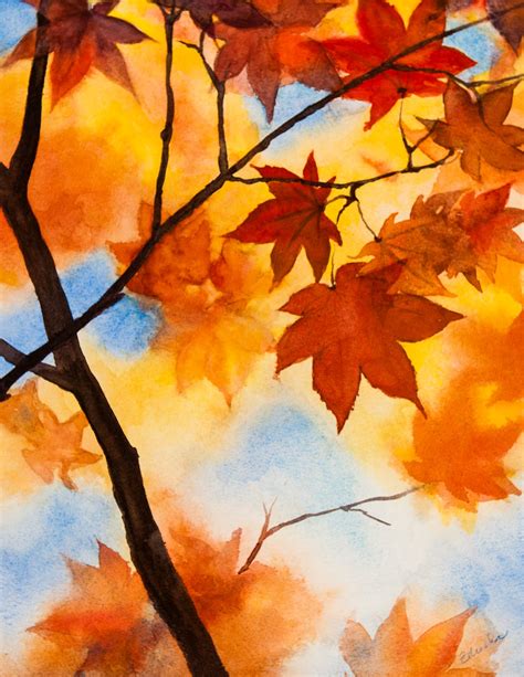 Fall Leaves Painting at PaintingValley.com | Explore collection of Fall ...