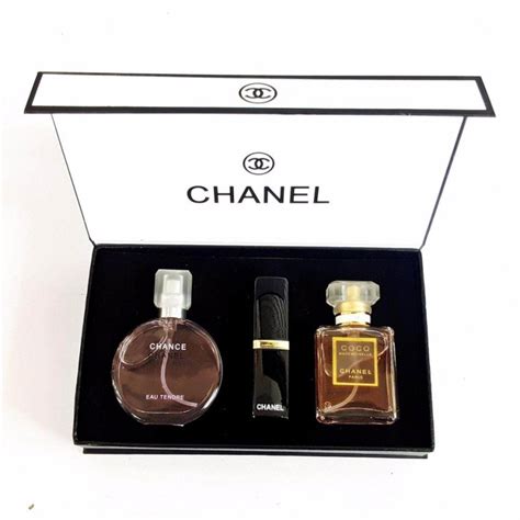 Chanel Gift Set 3 In 1 with Chance Chanel 15ml Perfume,Coco Madmosile ...