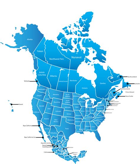 Map of North America 2018 – Map of North America