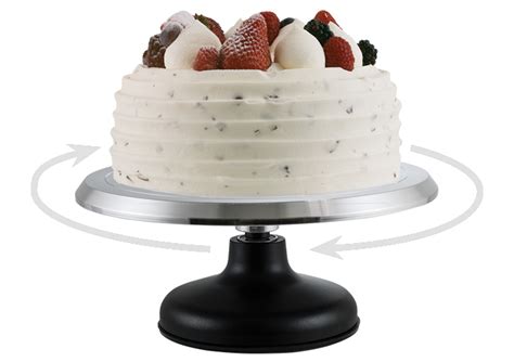 Winco CKSR-12 Cake Decorating Stand, 12", Revolving - MaxChef