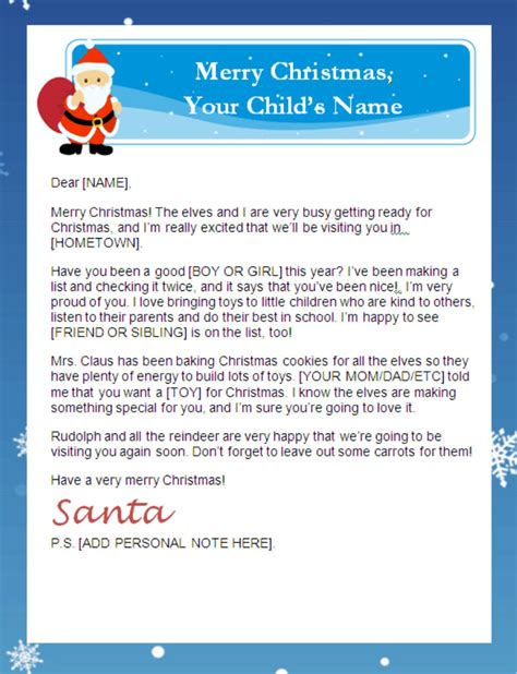 Santa claus letters, letters for santa claus, Santa claus letter for ...