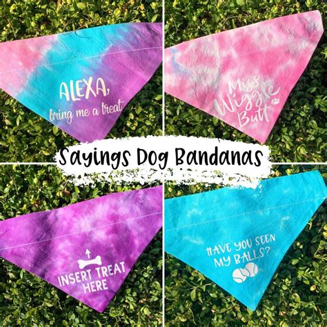 Sayings Bandanas Funny Dog Bandanas Dog Neckwear Tye Dye | Etsy