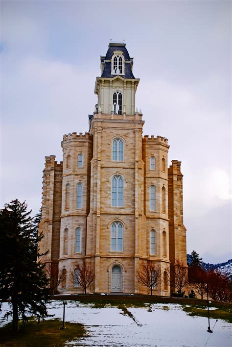 Manti Utah Temple in the Winter