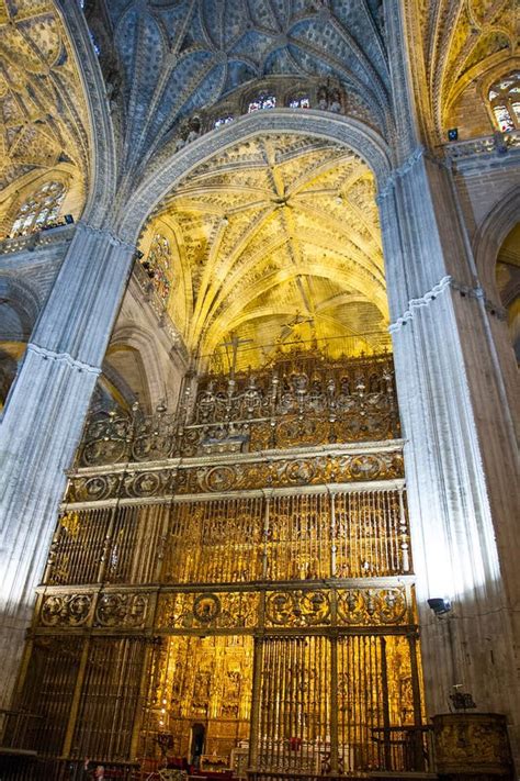 Seville, Andalusia, Spain - the Interior of the Seville Cathedral in ...