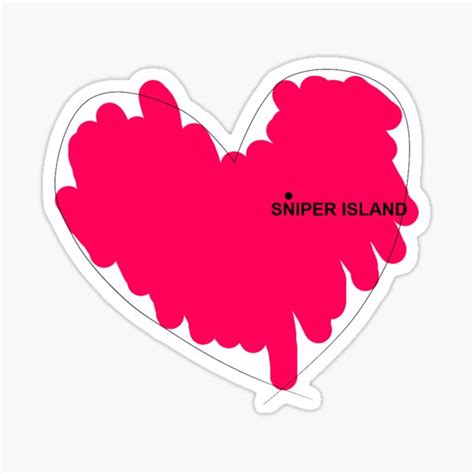 "Sniper Island is in your Heart" Sticker for Sale by AlexCherry | Redbubble