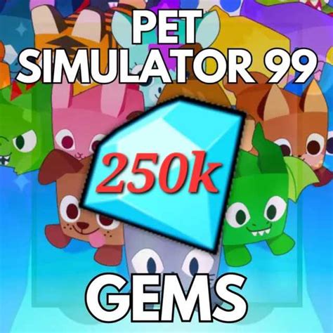 250k Gems - Pet Simulator 99 - Ps99 - Roblox